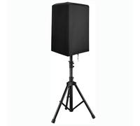 Housses haut-parleur, audio multimédia 420D Oxford résistant aux UV imperméables et résistantes à la poussière Sac de protection, intérieur et extérieur, moniteur de studio (48 * 50.8 * 76cm,Black)
