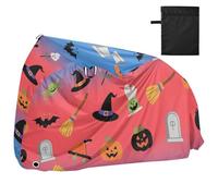 Housses imperméables d'Halloween citrouille sorcière pour vélo avec trous de verrouillage anti-poussière pluie neige UV stockage housse de vélo d'exercice convient à la plupart des capa para moto
