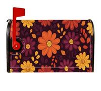 Housses magnétiques de boîte aux lettres à fleurs, style bohème rustique, pétales de feuilles, pour décoration de maison et de jardin, 45,7 x 53,3 cm