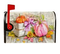Housses magnétiques de boîte aux lettres citrouille, feuilles de tournesol rustiques, orange automne, pour décoration de jardin, terrasse, 45,7 x 53,3 cm