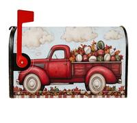 Housses magnétiques de boîte aux lettres de camion rustique, feuilles de ferme, football, protection pour boîte aux lettres pour décorations extérieures, 45,7 x 53,3 cm