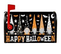 Housses magnétiques de boîte aux lettres de nains pour Halloween, chauve-souris, étoiles, décoration de jardin, 53,3 x 64,9 cm, orange