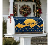 Housses magnétiques de boîte aux lettres de Noël avec motif traîneau, montagnes de rennes, décorations de Noël pour la maison et le jardin, 53,3 x 64,9 cm