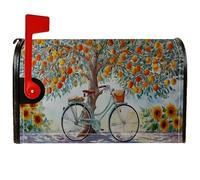 Housses magnétiques de boîte aux lettres de vélo, rustique, vintage, arbre, tournesol, vert d'été, pour décoration de jardin, cour, 45,7 x 53,3 cm