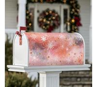 Housses magnétiques de boîte aux lettres en flocons de neige, étoiles festives, pois d'hiver, pêche, décoration de jardin, cour, 45,7 x 53,3 cm