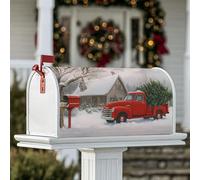 Housses magnétiques de boîte aux lettres en forme de camion rouge, pour décoration de maison et de jardin, 53,3 x 64,9 cm