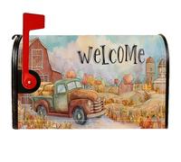 Housses magnétiques de boîte aux lettres pour camion, ferme, ferme, grange, foin, tons de terre, pour décoration de porte d'entrée, 45,7 x 53,3 cm