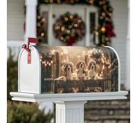 Housses magnétiques de boîte aux lettres pour décoration de jardin et de terrasse, motif de Père Noël, 45,7 x 53,3 cm, rouge