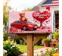 Housses magnétiques en forme de cœur pour boîte aux lettres de Saint Valentin, décoration de jardin, terrasse, 53,3 x 64,9 cm