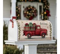 Housses magnétiques pour boîte aux lettres de camion, cadeaux festifs, étoiles de Noël, décorations de boîte aux lettres pour extérieur, jardin, cour, 53,3 x 64,9 cm