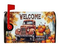 Housses magnétiques pour boîte aux lettres de camion, motif citrouille rustique, décoration extérieure, 45,7 x 53,3 cm