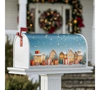 Housses magnétiques pour boîte aux lettres de Noël, cadeaux festifs, Noël, boîtes aux lettres pour l'extérieur pour décorations extérieures, 45,7 x 53,3 cm, bleu