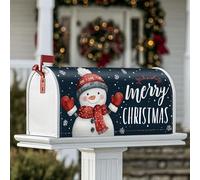 Housses magnétiques pour boîte aux lettres de Noël, flocons de neige festifs, gants rouges, décoration de porche, 53,3 x 64,9 cm