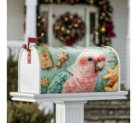 Housses magnétiques pour boîte aux lettres de Noël motif perroquet, cloche en pain d'épices pour décoration extérieure de cour, 45,7 x 53,3 cm