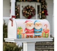 Housses magnétiques pour boîte aux lettres du Père Noël, cadeaux festifs, sucre d'orge, décoration de maison, jardin, 53,3 x 64,9 cm, rouge