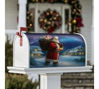 Housses magnétiques pour boîte aux lettres Père Noël, cadeaux festifs, lanternes de Noël, décorations de boîte aux lettres pour décoration de pelouse, 45,7 x 53,3 cm