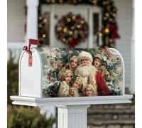 Housses magnétiques pour boîte aux lettres Père Noël, motif sapin de Noël vintage, pour décoration de jardin, cour, 45,7 x 53,3 cm
