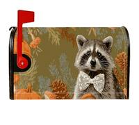 Housses magnétiques pour boîte aux lettres rustique, citrouille, pommes de pin, orange automne, pour extérieur, jardin, terrasse, 53,3 x 64,9 cm