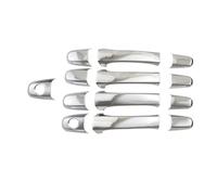 Housses Poignée Porte Compatible Avec Toyota Pour Previa 1998 1999 2000 2001 2002 2003 2004 2005 Couvercle Bol Poignée Porte Voiture Carbone Brillant Style Garniture(Silver)