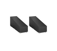 Vidaxl Housses Pour Chaise Longue 2 Pcs 12 ?illets 200x65x35/60 Cm Pe