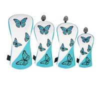 Housses pour Clubs De Golf | 4 Pièces avec Motif de Broderie en Forme de Papillon,Housses de Driver,pour Hommes, Petit-ami, Grand-père, Amateurs De Golf en Extérieur Et Cadeau d'anniversaire