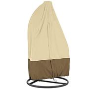 Housses pour fauteuils-balancelles, Housse de Chaise en Forme d'œuf, imperméable, Coupe-Vent, résistante, Tissu Oxford Multicolore, Plusieurs Tailles(Brown,190x115cm)