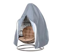 Housses pour fauteuils Egg, Housse de protection noire for chaise de patio, balançoire, protection anti-poussière avec fermeture éclair(Gray 115x190cm)