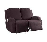 Housses pour Fauteuils Inclinables, Housse Anti-poussière a Panneaux Séparés, Antidérapante, Couverture Intégrale, Ne Bouge Pas, Polyester Housses Élastiques pour Canapés-brown||2 seater-6 piece