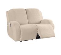 Housses pour Fauteuils Inclinables, Housse Anti-poussière a Panneaux Séparés, Antidérapante, Couverture Intégrale, Ne Bouge Pas, Polyester Housses Élastiques pour Canapés-khaki||2 seater-6 piece