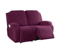 Housses pour Fauteuils Inclinables, Housse Anti-poussière a Panneaux Séparés, Antidérapante, Couverture Intégrale, Ne Bouge Pas, Polyester Housses Élastiques pour Canapés-red||2 seater-6 piece