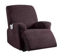 Housses pour Fauteuils Inclinables, Housse Anti-poussière a Panneaux Séparés, Antidérapante, Couverture Intégrale, Ne Bouge Pas, Polyester Housses Élastiques pour Canapés-brown||1 seater-4 piece