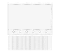 Housses pour feuilles | 10 pièces Format A7 Classeur à anneaux transparents Recharges | Cache-documents transparents pour Bureau Administratif Projet Manager Éducateurs Enseignants Artistes