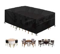 Housses pour mobilier de jardin, Housse de mobilier d'extérieur imperméable, résistante aux déchirures, noire, plusieurs tailles(237x237x80cm)