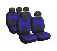 Housses pour sièges auto et appui-tête pour voiture 5 places - coloris bleu