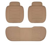 Housses Protection Siège Housse Siège Voiture Coussin Cuir Pu Pour Vw Pour Polo Pour Atlas Pour Jetta Pour Bora Pour Eos Pour Sharan Pour Variante Pour Coccinelle Pour Scirocco(Beige 5 Seat)