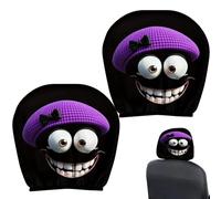 Housses Repose Tête Auto Cartoon Amusant - 2 Pièces Accessoires Automobile | Protecteur D'appui-tête Véhicule,pour Automobilistes SUV Camping Cars Voyageurs Trajets Quotidiens Road Trips