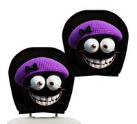 Housses Repose Tête Auto Cartoon Amusant - 2 Pièces Décoration De Siège Véhicule - Housse Protectrice D'appui-tête | pour Automobilistes SUV Camping Cars Voyageurs Trajets Quotidiens Road Trips