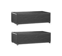 Housses salon de jardin 2pcs 8oillets 125x70x35cm rectangulaire 3155340
