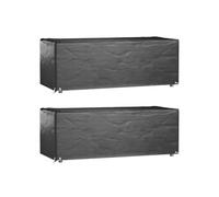 vidaXL Housses Salon de Jardin 2pcs 8œillets 192x82x65cm rectangulaire, Housse de mobilier d'extérieur, Housse d'ensemble de Patio, Housse de Protection pour mobilier de Jardin