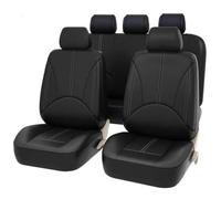 Housses Siège Auto Cuir pour Opel Vaux-Hall Corsa F/Corsa-e 2019-2023, Ensemble CompletAvant Et Arrière étanche Cuir Confortable Respirant Couvre-Siège Accessoires,A/Black