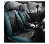 Housses Siège Auto en Cuir Ensemble Complet pour Peugeot 206 307 SW 308 407 408 508 SW 208 2008 3008 4008 5008 Rcz(Black Blue Front)