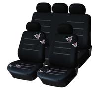 Housses Siège Auto Ensemble Housses Siège Voiture Universelles 9/4/2 Pièces Tissu Brodé Papillon Protection Contre Poussière Intérieur Femmes Plupart Camions Vans Lot Housses Siège Voiture(9pcs set)