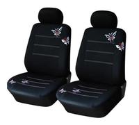 Housses Siège Auto Ensemble Housses Siège Voiture Universelles 9/4/2 Pièces Tissu Brodé Papillon Protection Contre Poussière Intérieur Femmes Plupart Camions Vans Lot Housses Siège Voiture(4pcs set)