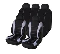 Housses Siège Auto pour Ford EcoSport III II I 3.Gen/2.Gen/1.Gen 2004-2026 - Ensemble 5 Places, Housse Voiture Étanche et Respirante, Protection Intérieure, Compatible Airbag,B Grey