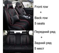 Housses Siège Voiture À Couverture Complète 5d Pour Clio Pour Megane Pour Fluence Pour Duster Pour Koleos Pour Kangoo Pour Talisman Pour Laguna Housses Siège Imperméable(Black Red line,Luxury)