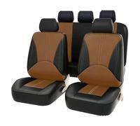 Housses Siege Voiture Ensemble Complet pour Renault Captur 2013-2026, Couverture Cuir Siege Avant Et ArrièRe Nonslip Respirant Accessoires Interieur,D/Black-Brown