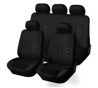 Housses Siege Voiture Ensemble Complet pour Suzuki Swift Hatchback (AZG) 2.Gen 5-Door 2013-2025, Polycoton Tissu Avant Et Arrière Housse De Siege Intérieurs Auto Accessoires,A/Black