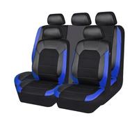 Housses Siège Voiture pour Chevrolet pour Sonic pour Freed pour City pour Geely pour Atlas pour Peugeot 208 Housse De Siège Auto en Cuir Ensemble Complet D'accessoires Housses Siège De Voiture(Blue)