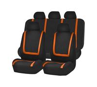 Housses Siège Voiture pour Peugeot 5008/5008 GT/5008 Allure/5008 PHEV Antidérapantes Sièges Avant Respirantes Nonslip Accessoires Interieur,F/Orange