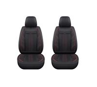 Housses Sieges Housse Siège Auto Universelle Lin pour Mitsubishi pour ASX L200 pour Outlander pour Eclipse pour Space pour Star pour Pajero pour Sport Voiture Ensembles Housses(2Pcs-Black Red)